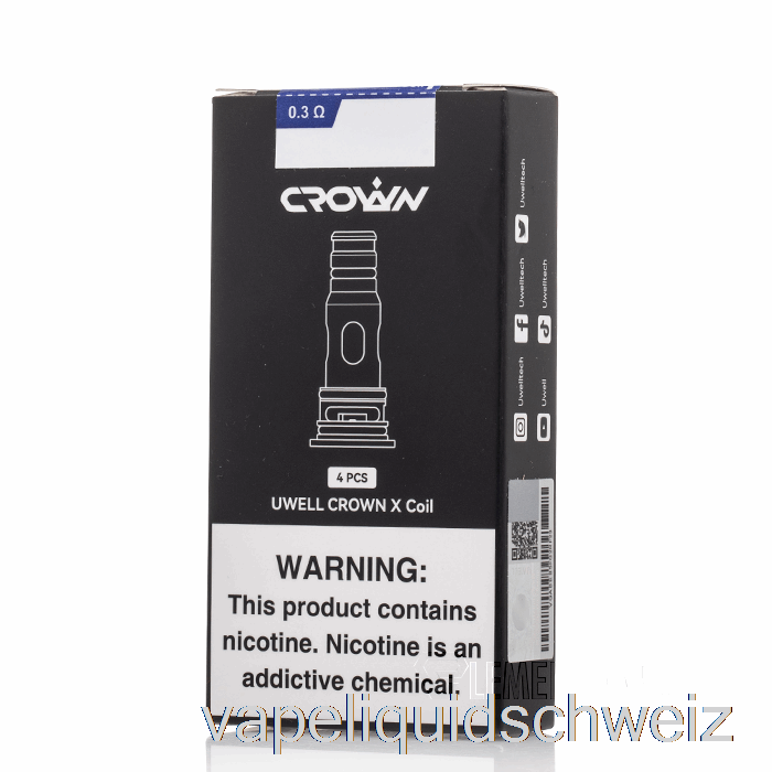 Uwell Crown X Ersatzspulen 0,3 Ohm Crown X Spulen Vape Ohne Nikotin